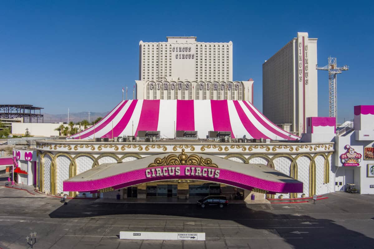 Recoating an Icon: The Circus Circus Tent Roof Restoration, Las Vegas NV — completed roof coating project