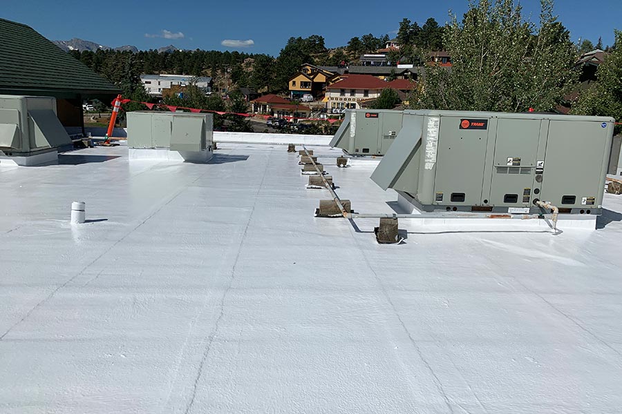 Completed roof after coating — Police station (municipal)