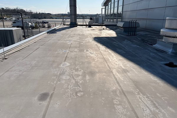 Before roof restoration