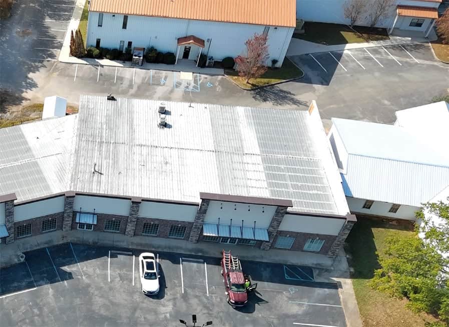 Before roof restoration