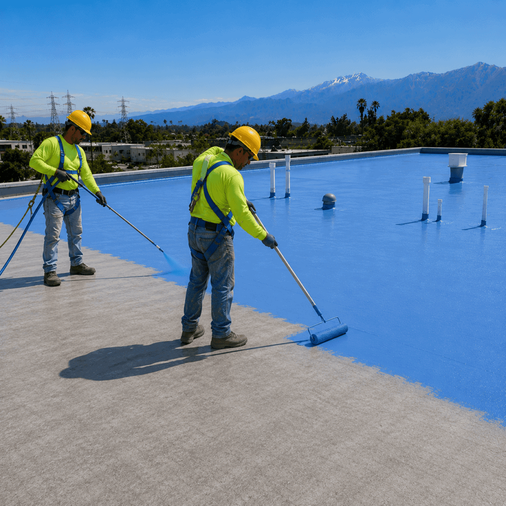 Applying high-solids silicone roof coating