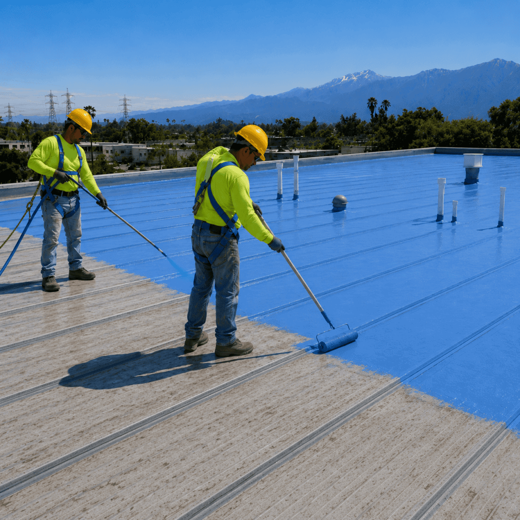 Priming a commercial roof