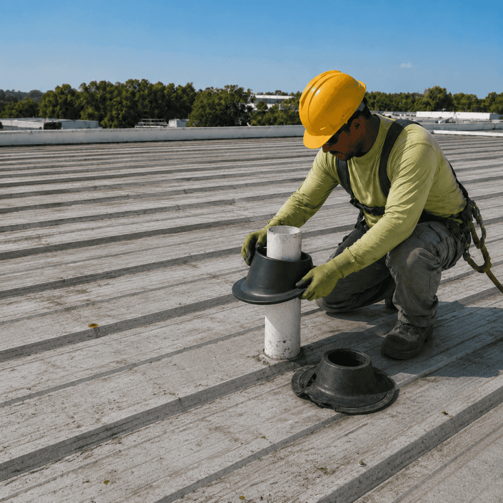 Repairing damaged roof material