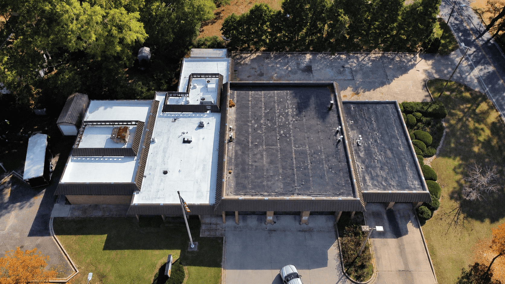 Before roof restoration
