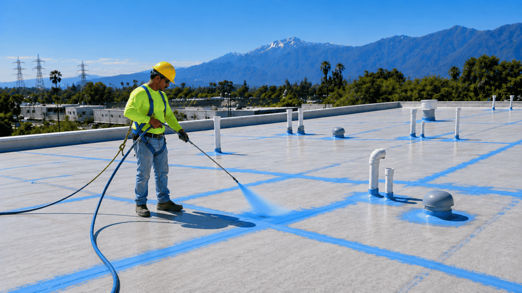 Seal every seam and penetration — Seal step of a silicone roof coating installation